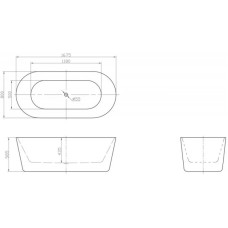 Акриловая ванна 167,5х80 см BelBagno BB306-1675
