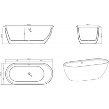 Акриловая ванна 180х82 см BelBagno BB203-1800-830