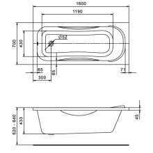 Акриловая ванна 160х70 см Santek Тенерифе 1.WH30.2.357