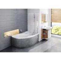 Асимметричная акриловая ванна Rosa II PU Plus 160 x 105 P Ravak CL210P0000