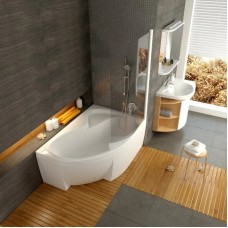 Асимметричная акриловая ванна Rosa II PU Plus 160 x 105 P Ravak CL210P0000
