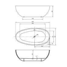 Акриловая ванна 180х90 см Vincea VBT-422-1800