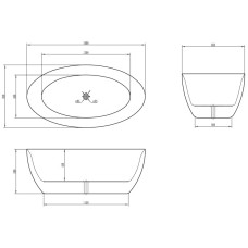 Акриловая ванна 160х85 см Vincea VBT-101