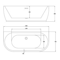 Акриловая ванна 170х75 см Vincea VBT-107