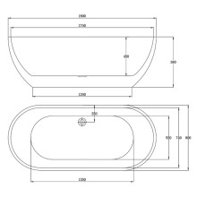 Акриловая ванна 180х80 см Vincea VBT-108