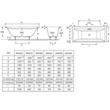 Акриловая ванна Jacob Delafon Evok 200х100 E60342-00 без гидромассажа