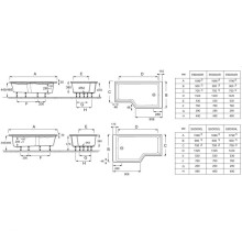Акриловая ванна Jacob Delafon Bain Douche Neo 180x90 R E6D004R-00 без гидромассажа