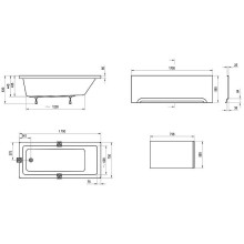 Акриловая ванна Ravak 10° 170x75 CA71000000 без гидромассажа