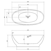 Акриловая ванна Abber AB9207 165х80 без гидромассажа