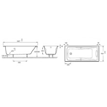 Jacob Delafon Odeon Up E5EN2210-00 Гидромассажная ванна с системой Energy+