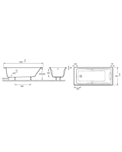 Jacob Delafon Odeon Up E5EN2210-00 Гидромассажная ванна с системой Energy+