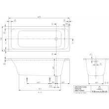 Акриловая ванна 169,5х70 см Villeroy & Boch Architectura UBA177ARA2V-01