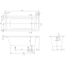Акриловая ванна 160х70 см Villeroy & Boch Architectura UBA167ARA2V-01
