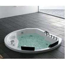 Акриловая ванна Gemy G9053 K 185х162 с гидромассажем