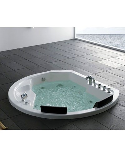 Акриловая ванна Gemy G9053 O 185х162 с гидромассажем