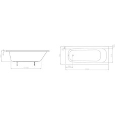 Акриловая ванна 170x70 см Ravak Septima C632S00000