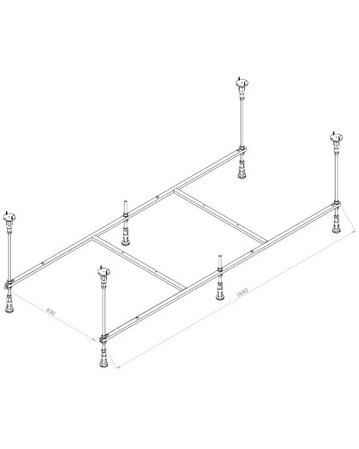 Каркас для ванны 170х75 Am.Pm X-Joy W94A-170-075W-R