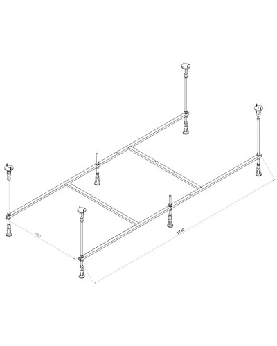 Каркас для ванны 180х80 Am.Pm X-Joy W94A-180-080W-R