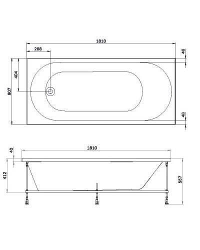 Акриловая ванна 181x80,7 см Am.Pm X-Joy W94A-180-080W-A