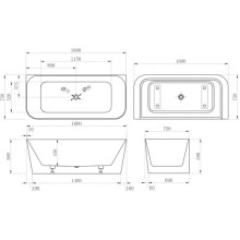 Акриловая ванна 160х75 см Abber AB9223-1.6