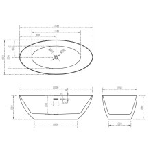 Акриловая ванна 180х85 см Abber AB9374-1.8