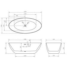 Акриловая ванна 180х85 см Abber AB9374-1.8