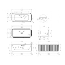Акриловая ванна 170х75 см Abber AB9411-1.7