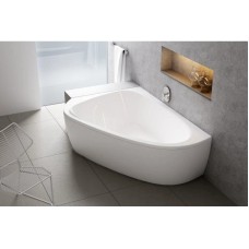 Акриловая асимметричная ванна LoveStory II PU Plus L белая Ravak C771000000