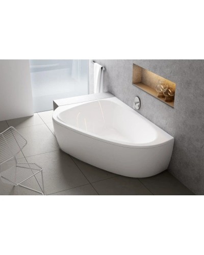 Акриловая асимметричная ванна LoveStory II PU Plus L белая Ravak C771000000