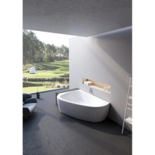 Акриловая асимметричная ванна LoveStory II PU Plus L белая Ravak C771000000