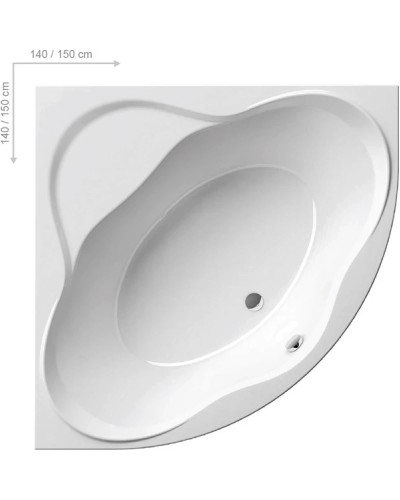 Акриловая ванна NewDay PU PLUS 150x150 Ravak C681000000