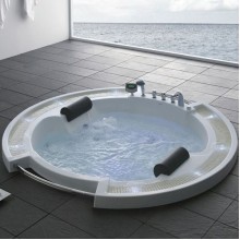 Акриловая ванна Gemy G9060 O 210х210 с гидромассажем