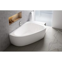 Акриловая асимметричная ванна LoveStory II PU Plus P белая Ravak C781000000