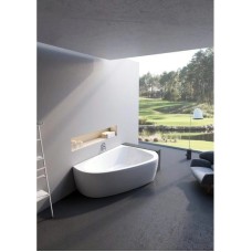 Акриловая асимметричная ванна LoveStory II PU Plus P белая Ravak C781000000