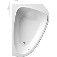 Акриловая асимметричная ванна LoveStory II PU Plus P белая Ravak C781000000