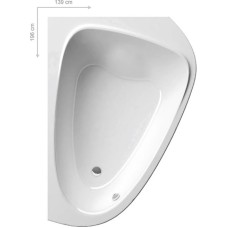 Акриловая асимметричная ванна LoveStory II PU Plus P белая Ravak C781000000