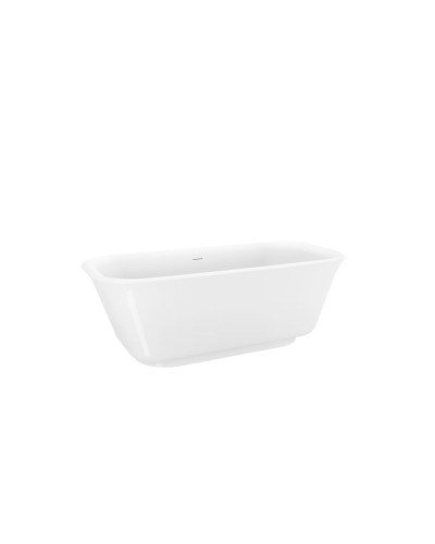 Отдельностоящая, прямоугольная акриловая ванна DUE в комплекте со сливом-переливом BelBagno BB702-1700-800-K