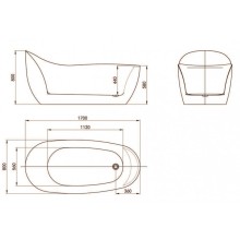 Акриловая ванна отдельностоящая BelBagno BB205-1700-800