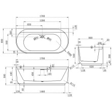 Акриловая ванна 170x80 см Vincea VBT-621B