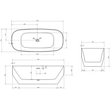 Акриловая ванна 170x75 см Vincea VBT-630
