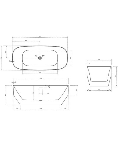 Акриловая ванна 170x75 см Vincea VBT-630