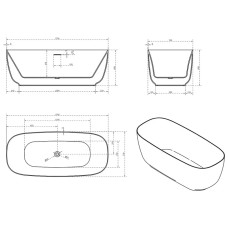 Акриловая ванна 170x75 см Vincea VBT-631