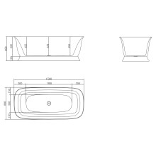 Акриловая ванна BelBagno BB400-1500-800