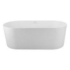 Отдельностоящая овальная акриловая ванна в комплекте со сливом-переливом BelBagno BB411-1700-800