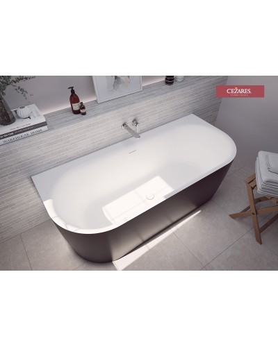 Акриловая ванна CEZARES METAURO-INT-Wall-180-80-60-B-W-MATT