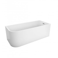 Пристенная прямоугольная акриловая ванна со сливом-переливом BelBagno BB712-1500-730-R правосторонняя