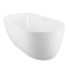 Отдельностоящая овальная акриловая ванна в комплекте со сливом-переливом BelBagno BB413-1500-800