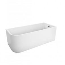 Пристенная прямоугольная акриловая ванна со сливом-переливом BelBagno BB712-1700-730-R правосторонняя