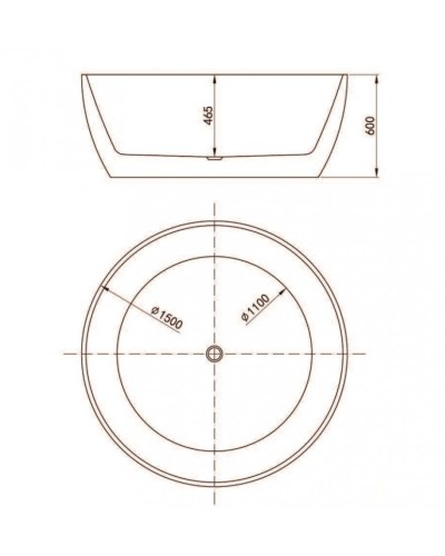 Акриловая ванна отдельностоящая BelBagno BB204-1500