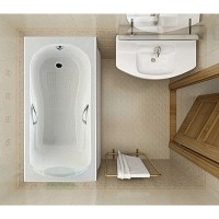 Чугунная ванна 170х80 см с противоскользящим покрытием Roca Haiti 2327G000R